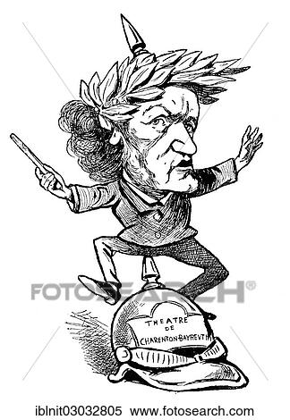 "Caricature of Richard Wagner, August 1876, illustration from the yearbook """"Moderne Kunst in Meisterholzschnitten"""", German for """"Modern Art in Master Woodcuts"""", 1900" View Large Photo Image Stock Photography - "Caricature of Richard Wagner, August 1876, illustration from the yearbook """"Moderne Kunst in Meisterholzschnitten"""", German for """"Modern Art in Master Woodcuts"""", 1900". Fotosearch