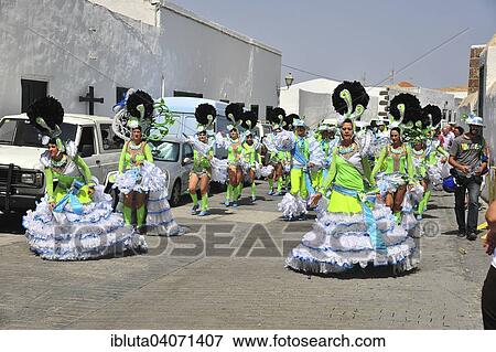 "Carnival parade, Teguise, Lanzarote, Canary Islands, Spain, Europe" View Large Photo Image Stock Photo - "Carnival parade, Teguise, Lanzarote, Canary Islands, Spain, Europe". Fotosearch