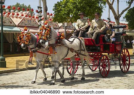 "Carriage at the Feria de Abril, Seville, Andalucia, Spain, Europe" View Large Photo Image Stock Image - "Carriage at the Feria de Abril, Seville, Andalucia, Spain, Europe". Fotosearch