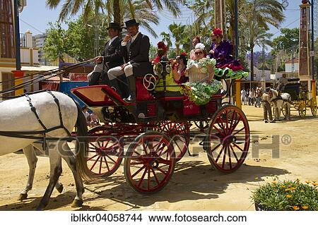 "Carriages at the Feria del Caballo, Jerez de la Frontera, Andalusia, Spain, Europe" View Large Photo Image Picture - "Carriages at the Feria del Caballo, Jerez de la Frontera, Andalusia, Spain, Europe". Fotosearch