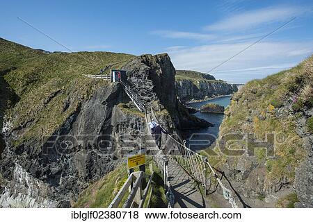 "Carrick-a-Rede Bridge, suspension bridge, Moyle, Northern Ireland, United Kingdom, Europe" View Large Photo Image Stock Photo - "Carrick-a-Rede Bridge, suspension bridge, Moyle, Northern Ireland, United Kingdom, Europe". Fotosearch