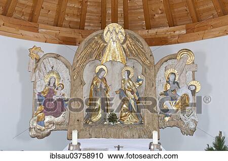 "Carved and painted altar in the Church of the Visitation, Zugspitzplatt, Wetterstein mountain range, Werdenfelser Land, Upper Bavaria, Bavaria, Germany, Europe" View Large Photo Image Stock Image - "Carved and painted altar in the Church of the Visitation, Zugspitzplatt, Wetterstein mountain range, Werdenfelser Land, Upper Bavaria, Bavaria, Germany, Europe". Fotosearch
