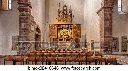 Carved Gothic altar, Romanesque monastery church of Alpirsbach Abbey, former Benedictine monastery, Alpirsbach, Baden-Wuerttemberg, Germany, Europe View Large Photo Image Stock Photograph - Carved Gothic altar, Romanesque monastery church of Alpirsbach Abbey, former Benedictine monastery, Alpirsbach, Baden-Wuerttemberg, Germany, Europe. Fotosearch
