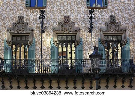 "Casa Amatller, magnificent facade with balconies and windows in a modernist style, built 1898-1900, Passeig de Gracia, Barcelona, ​​Catalonia, Spain, Europe" View Large Photo Image Stock Photo - "Casa Amatller, magnificent facade with balconies and windows in a modernist style, built 1898-1900, Passeig de Gracia, Barcelona, ​​Catalonia, Spain, Europe". Fotosearch