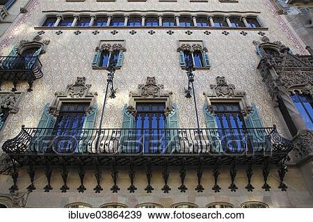 "Casa Amatller, magnificent facade with balconies and windows in a modernist style, built 1898-1900, Passeig de Gracia, Barcelona, ​​Catalonia, Spain, Europe" View Large Photo Image Stock Photo - "Casa Amatller, magnificent facade with balconies and windows in a modernist style, built 1898-1900, Passeig de Gracia, Barcelona, ​​Catalonia, Spain, Europe". Fotosearch