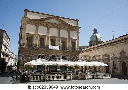 "Casa Senatoria building on the main square with the Palazzo de la Corte Capitaniale palace, dome of the Cathedral of San Giuliano at the back, Caltagirone, Catania province, Sicily, Italy, Europe" View Large Photo Image Stock Photo - "Casa Senatoria building on the main square with the Palazzo de la Corte Capitaniale palace, dome of the Cathedral of San Giuliano at the back, Caltagirone, Catania province, Sicily, Italy, Europe". Fotosearch