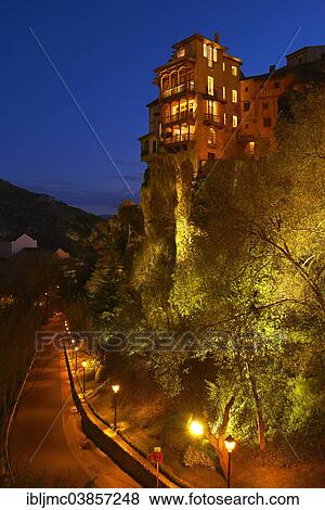 "Casas Colgadas, or hanging houses, at dusk, Cuenca, UNESCO World Heritage Site, Castilla La Mancha, Spain, Europe" View Large Photo Image Stock Photo - "Casas Colgadas, or hanging houses, at dusk, Cuenca, UNESCO World Heritage Site, Castilla La Mancha, Spain, Europe". Fotosearch