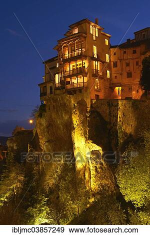 "Casas Colgadas, or hanging houses, at dusk, Cuenca, UNESCO World Heritage Site, Castilla La Mancha, Spain, Europe" View Large Photo Image Stock Photo - "Casas Colgadas, or hanging houses, at dusk, Cuenca, UNESCO World Heritage Site, Castilla La Mancha, Spain, Europe". Fotosearch