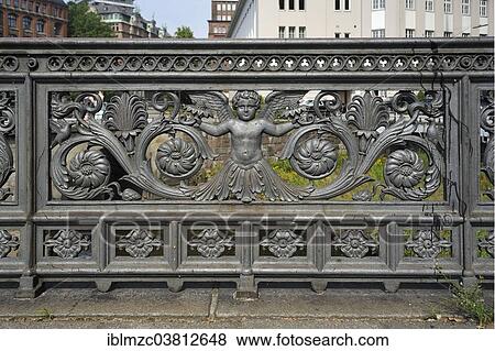 "Cast-iron railing, Hamburg, Germany, Europe" View Large Photo Image Stock Photo - "Cast-iron railing, Hamburg, Germany, Europe". Fotosearch