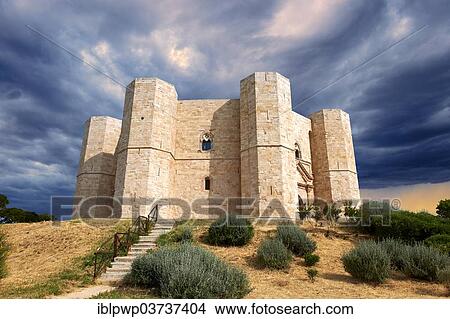 "Castel del Monte, a medieval octagonal castle, Andria, Apulia, Italy, Europe" View Large Photo Image Picture - "Castel del Monte, a medieval octagonal castle, Andria, Apulia, Italy, Europe". Fotosearch