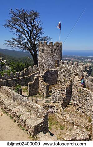 Stock Image - "Castelo dos Mouros, Dos Mouros Castle, Sintra, Portugal, Europe". Fotosearch