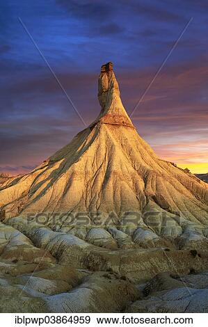 "Castildetierra rock formation, Bardena Blanca, Bardenas Reales, UNESCO biosphere reserve, Navarre, Spain, Europe" View Large Photo Image Stock Photo - "Castildetierra rock formation, Bardena Blanca, Bardenas Reales, UNESCO biosphere reserve, Navarre, Spain, Europe". Fotosearch