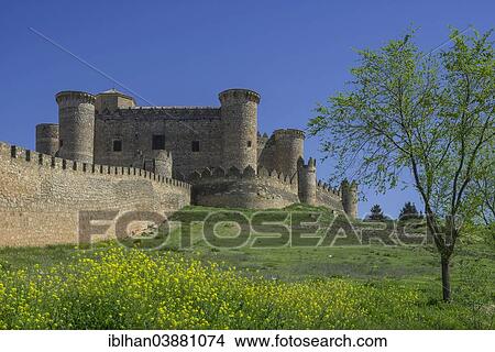 Picture - "Castillo de Belmonte castle, Belmonte, Cuenca province, region of Castile-La Mancha, Spain, Europe". Fotosearch