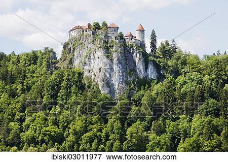 "Castle above Lake Bled in Bled, Slovenia, Europe, Bled, Upper Carniola, Slovenia, Europe" View Large Photo Image Stock Photo - "Castle above Lake Bled in Bled, Slovenia, Europe, Bled, Upper Carniola, Slovenia, Europe". Fotosearch