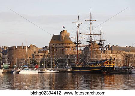 "Castle and ramparts, Saint Malo, Ille et Vilaine, Brittany, Bretagne, France, Europe" View Large Photo Image Stock Image - "Castle and ramparts, Saint Malo, Ille et Vilaine, Brittany, Bretagne, France, Europe". Fotosearch