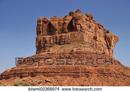 Picture - "Castle Butte, Valley of the Gods, San Juan County, Utah, United States of America, USA". Fotosearch