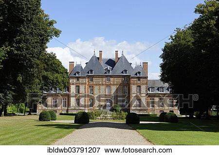 Stock Photo - "Castle Chateau Fleury la Foret, Fleury-la-Foret, Les Andelys, Department Eure, Upper Normandy Region, France, Europe". Fotosearch