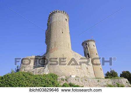 Stock Photograph - "Castle, Chateaurenard, Bouches-du-Rhone, Provence-Alpes-Cote d'Azur, Southern France, France, Europe". Fotosearch