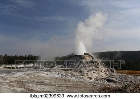 "Castle Geyser, Yellowstone National Park, Wyoming, USA" View Large Photo Image Stock Photo - "Castle Geyser, Yellowstone National Park, Wyoming, USA". Fotosearch