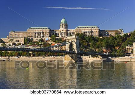 "Castle Hill with Hungarian National Gallery and Chain Bridge over the Danube, Budapest, Hungary, Europe" View Large Photo Image Picture - "Castle Hill with Hungarian National Gallery and Chain Bridge over the Danube, Budapest, Hungary, Europe". Fotosearch