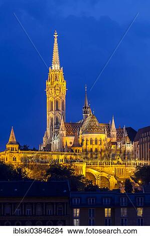 "Castle hill with Matthias Church in the blue hour, Budapest, Hungary, Europe" View Large Photo Image Picture - "Castle hill with Matthias Church in the blue hour, Budapest, Hungary, Europe". Fotosearch