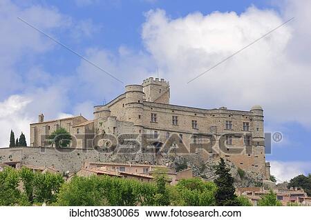Stock Photography - "Castle of Barroux, Chateau de Barroux, Le Barroux, Vaucluse, Provence-Alpes-Cote d'Azur, Southern France, France, Europe". Fotosearch