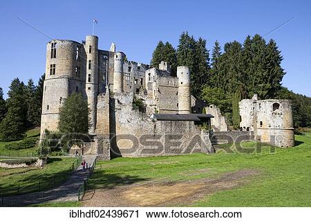 Stock Image - "Castle ruins of Beaufort or Belfort, Luxembourg, Europe, PublicGround, Europe". Fotosearch
