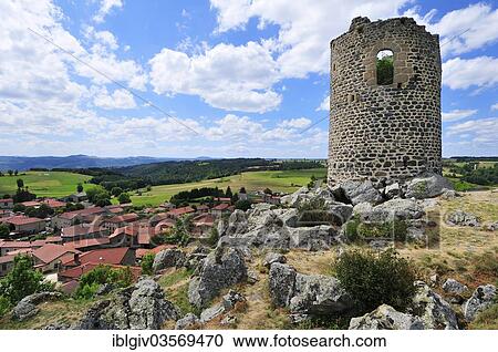 "Castle ruins of Roche en Regnier, near Vorey, Haute-Loire department, Auvergne, France, Europe" View Large Photo Image Stock Image - "Castle ruins of Roche en Regnier, near Vorey, Haute-Loire department, Auvergne, France, Europe". Fotosearch