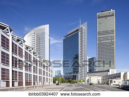 "Castor and Pollux office towers and Tower 185, Hall 1 of the Frankfurt Trade Fair on the left, Europaviertel quarter, Frankfurt am Main, Hesse, Germany, Europe" View Large Photo Image Stock Photo - "Castor and Pollux office towers and Tower 185, Hall 1 of the Frankfurt Trade Fair on the left, Europaviertel quarter, Frankfurt am Main, Hesse, Germany, Europe". Fotosearch