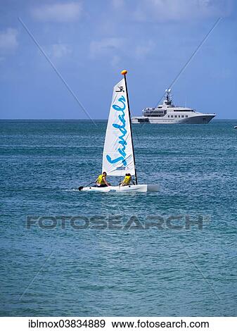 "Catamaran and a motor yacht in Rodney Bay, Saint Lucia, Windward Islands, Lesser Antilles, North America" View Large Photo Image Stock Photo - "Catamaran and a motor yacht in Rodney Bay, Saint Lucia, Windward Islands, Lesser Antilles, North America". Fotosearch