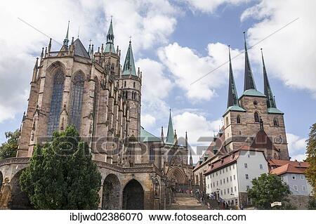 "Cathedral and Church of St. Severus, Erfurt, Thuringia, Germany, Europe" View Large Photo Image Stock Image - "Cathedral and Church of St. Severus, Erfurt, Thuringia, Germany, Europe". Fotosearch