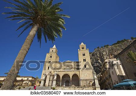 "Cathedral-Basilica of the Holy Saviour, Basilica Cattedrale del Santissimo Salvatore, Cefalu, Province of Palermo, Sicily, Italy, Europe" View Large Photo Image Stock Photo - "Cathedral-Basilica of the Holy Saviour, Basilica Cattedrale del Santissimo Salvatore, Cefalu, Province of Palermo, Sicily, Italy, Europe". Fotosearch