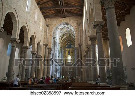 "Cathedral, interior view, Cefalu, Sicily, Italy, Europe" View Large Photo Image Stock Photo - "Cathedral, interior view, Cefalu, Sicily, Italy, Europe". Fotosearch