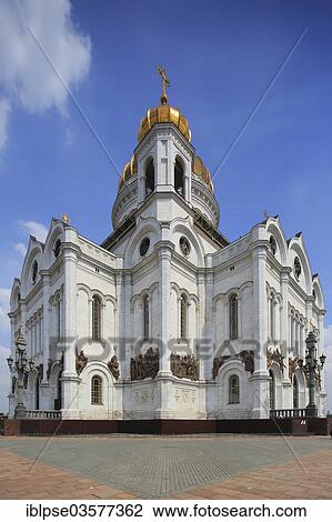 Stock Image - "Cathedral of Christ the Saviour, Khram Khrista Spasitelya, Moskau, Moscow Oblast, Russia, Europe". Fotosearch
