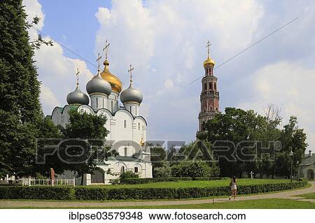 "Cathedral of Our Lady of Smolensk and the six-storey bell tower, Nowodewitschi Monastyr or New Novodevichy Convent, Moskau, Moscow Oblast, Russia, Europe" View Large Photo Image Stock Photo - "Cathedral of Our Lady of Smolensk and the six-storey bell tower, Nowodewitschi Monastyr or New Novodevichy Convent, Moskau, Moscow Oblast, Russia, Europe". Fotosearch