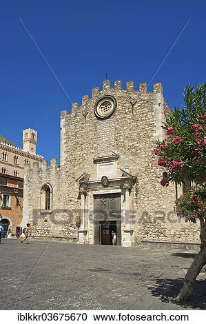 "Cathedral of San Nicolo on Piazza Duomo square, Taormina, Province of Messina, Sicily, Italy, Europe" View Large Photo Image Stock Image - "Cathedral of San Nicolo on Piazza Duomo square, Taormina, Province of Messina, Sicily, Italy, Europe". Fotosearch