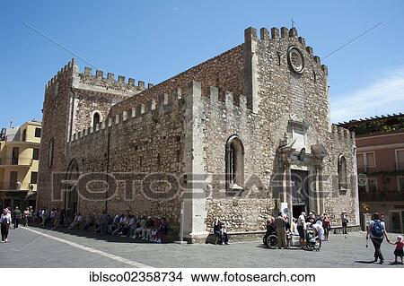 "Cathedral of San Nicolo, Piazza del Duomo, Cathedral Square, Taormina, Sicily, Italy, Europe" View Large Photo Image Picture - "Cathedral of San Nicolo, Piazza del Duomo, Cathedral Square, Taormina, Sicily, Italy, Europe". Fotosearch