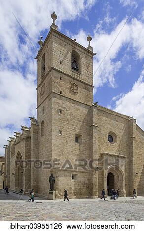 Stock Photograph - "Cathedral of Santa Maria, Caceres, Extremadura, Spain, Europe". Fotosearch
