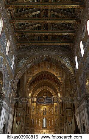 "Cathedral of Santa Maria Nuova, Monreale Cathedral, with Byzantine gold ground mosaics, Monreale, Province of Palermo, Sicily, Italy, Europe" View Large Photo Image Stock Photograph - "Cathedral of Santa Maria Nuova, Monreale Cathedral, with Byzantine gold ground mosaics, Monreale, Province of Palermo, Sicily, Italy, Europe". Fotosearch