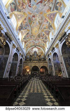 Stock Photo - "Cathedral of St. Nicholas, interior, Ljubljana, Slovenia, Europe". Fotosearch