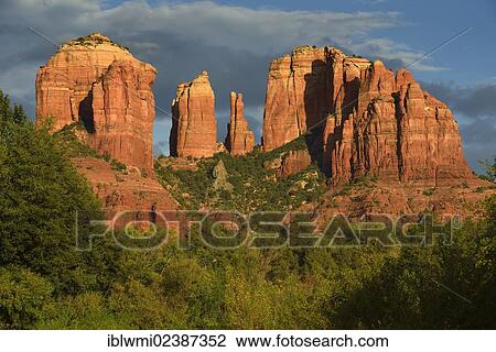 "Cathedral Rock in the evening light, Oak Creek Canyon, Sedona Arizona, Southwest, United States of America, USA" View Large Photo Image Stock Image - "Cathedral Rock in the evening light, Oak Creek Canyon, Sedona Arizona, Southwest, United States of America, USA". Fotosearch