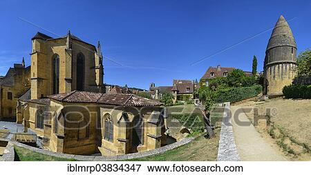 "Cathedral St-Sacerdos and Lanterne des Morts, Sarlat-la-Caneda, Perigord Noir, Dordogne, Aquitaine, France, Europe" View Large Photo Image Stock Photo - "Cathedral St-Sacerdos and Lanterne des Morts, Sarlat-la-Caneda, Perigord Noir, Dordogne, Aquitaine, France, Europe". Fotosearch