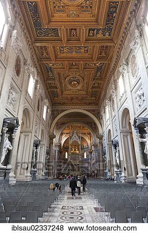 "Catholic Christianity, Baroque era, large interior, coffered ceiling, church of San Giovanni in Laterano, St. John Lateran, Lateran, Rome, Lazio, Italy, Southern Europe, Europe" View Large Photo Image Stock Photo - "Catholic Christianity, Baroque era, large interior, coffered ceiling, church of San Giovanni in Laterano, St. John Lateran, Lateran, Rome, Lazio, Italy, Southern Europe, Europe". Fotosearch