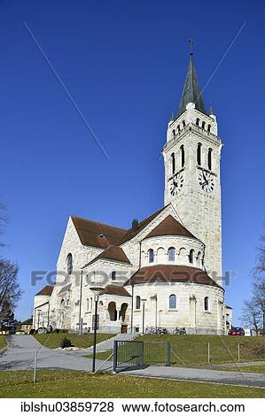 Stock Photo - "Catholic Church of St. John the Baptist, Romanshorn, Canton of Thurgau, Switzerland, Europe". Fotosearch