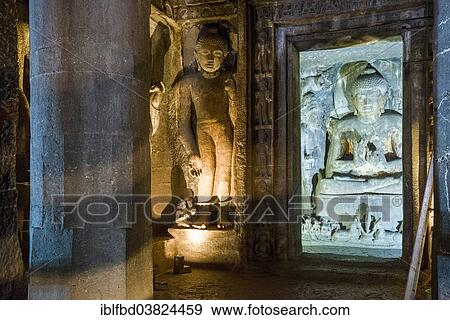 Stock Photo - "Cave 04, Ajanta Caves, UNESCO World Heritage site, Aurangabad district, Maharashtra, India, Asia". Fotosearch