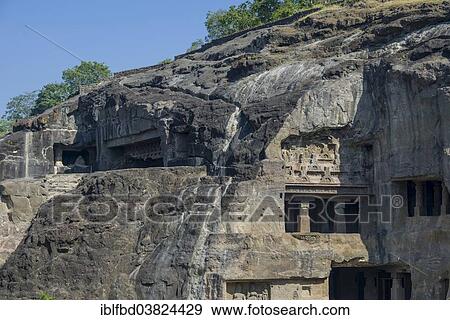 Stock Photo - "Cave 08, Ellora Caves, UNESCO World Heritage Site, Ellora, Maharashtra, India, Asia". Fotosearch