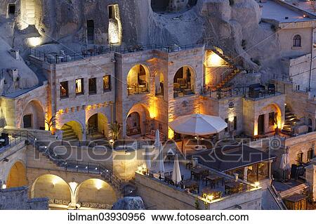 "Cave hotel in Goreme, Cappadocia, Central Anatolia Region, Anatolia, Turkey, Asia" View Large Photo Image Stock Photograph - "Cave hotel in Goreme, Cappadocia, Central Anatolia Region, Anatolia, Turkey, Asia". Fotosearch