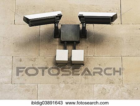 "CCTV security cameras mounted on a wall, London, England, United Kingdom, Europe" View Large Photo Image Stock Image - "CCTV security cameras mounted on a wall, London, England, United Kingdom, Europe". Fotosearch