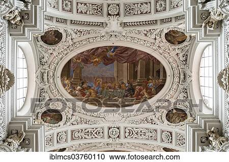 "Ceiling fresco, St. Stephen's Cathedral, Passau, Lower Bavaria, Bavaria, Germany, Europe" View Large Photo Image Stock Image - "Ceiling fresco, St. Stephen's Cathedral, Passau, Lower Bavaria, Bavaria, Germany, Europe". Fotosearch