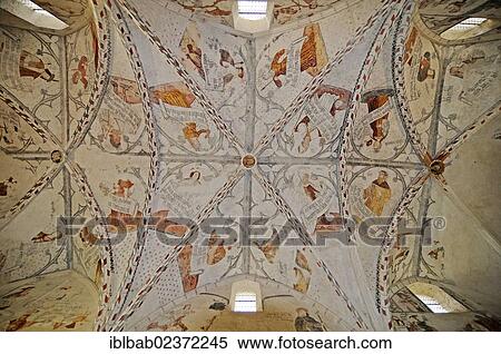 "Ceiling frescoes, Church of Notre Dame de la Sede, monastery, cathedral, museum, Saint Lizier, Midi-Pyrenees, Pyrenees, departement of Ariege, France, Europe, PublicGround, Europe" View Large Photo Image Stock Photography - "Ceiling frescoes, Church of Notre Dame de la Sede, monastery, cathedral, museum, Saint Lizier, Midi-Pyrenees, Pyrenees, departement of Ariege, France, Europe, PublicGround, Europe". Fotosearch